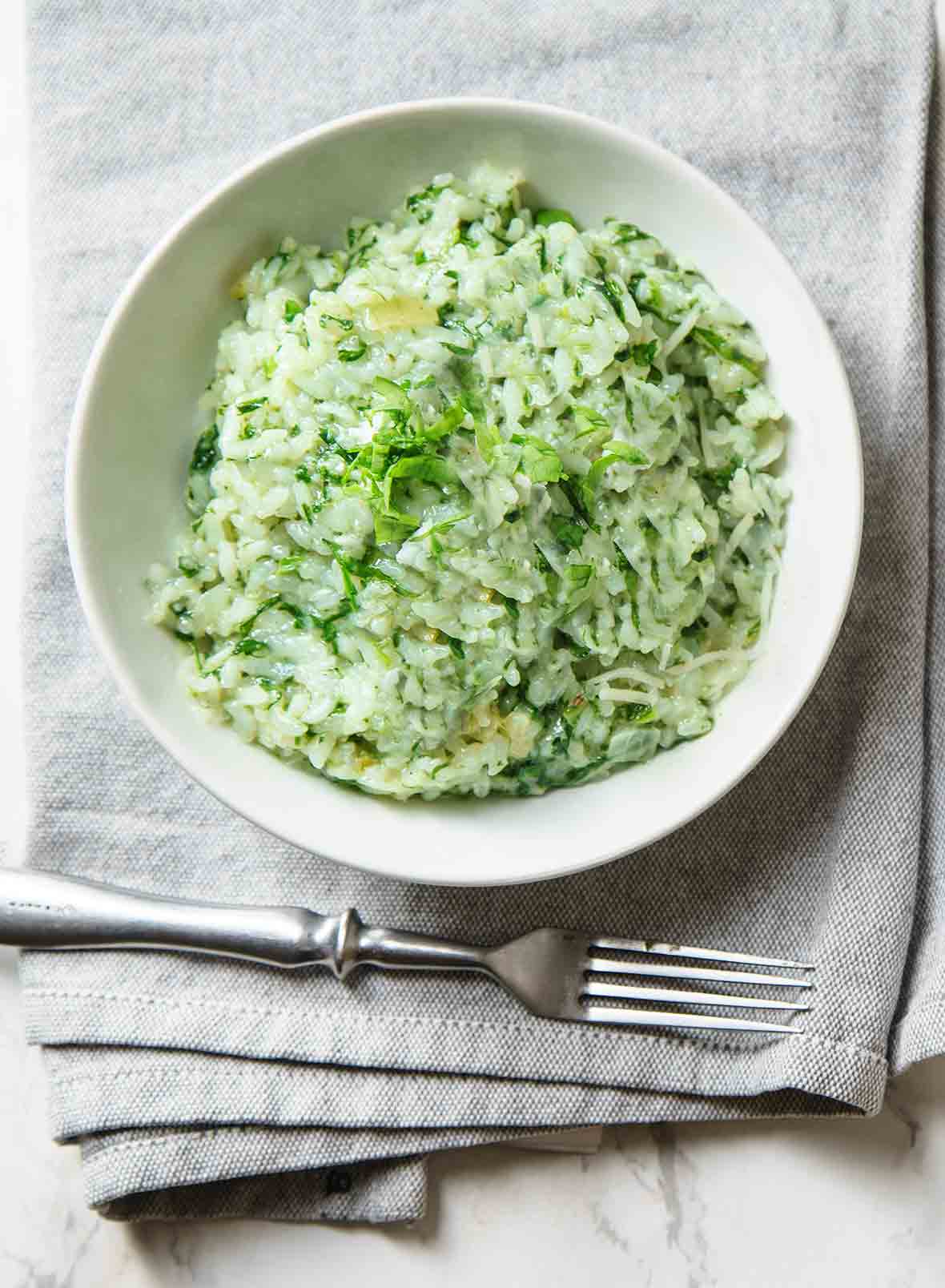 Spinach And Arugula Risotto Recipe Leite S Culinaria