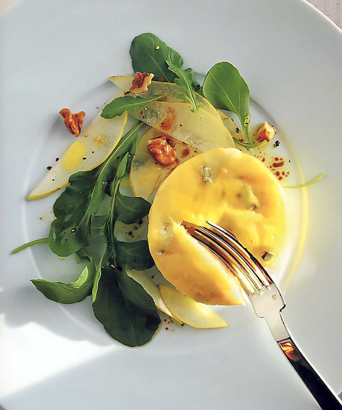 Gorgonzola Custards with Pears