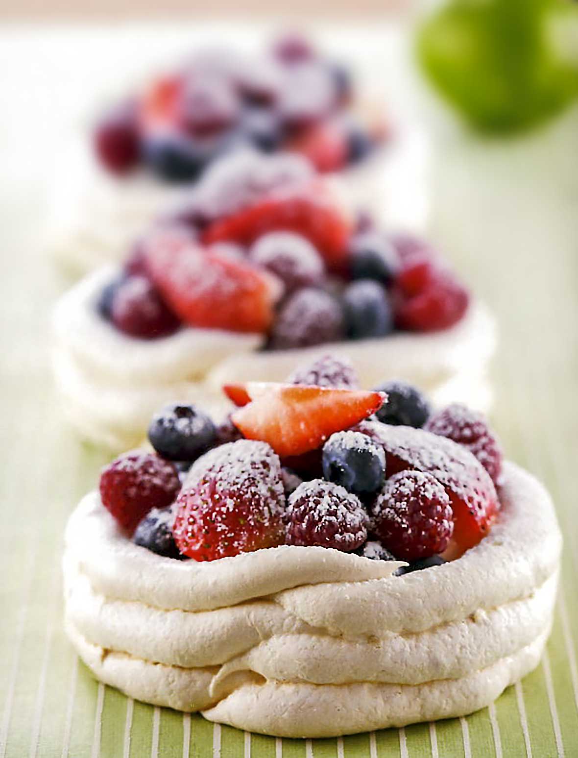 Meringue Cups, Lime Cream, Fresh Berries