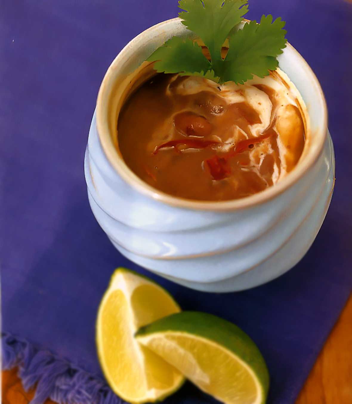 Pinto Bean Soup, Red Chile, Cheese