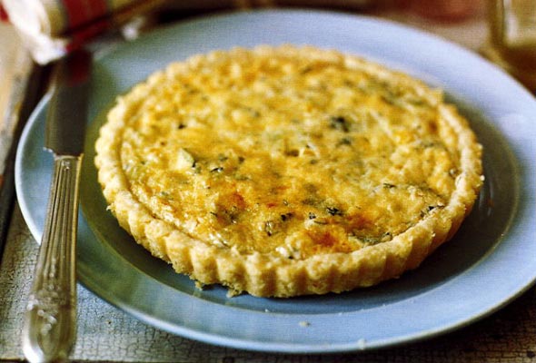 Leek, Corn, and Mascarpone Tart