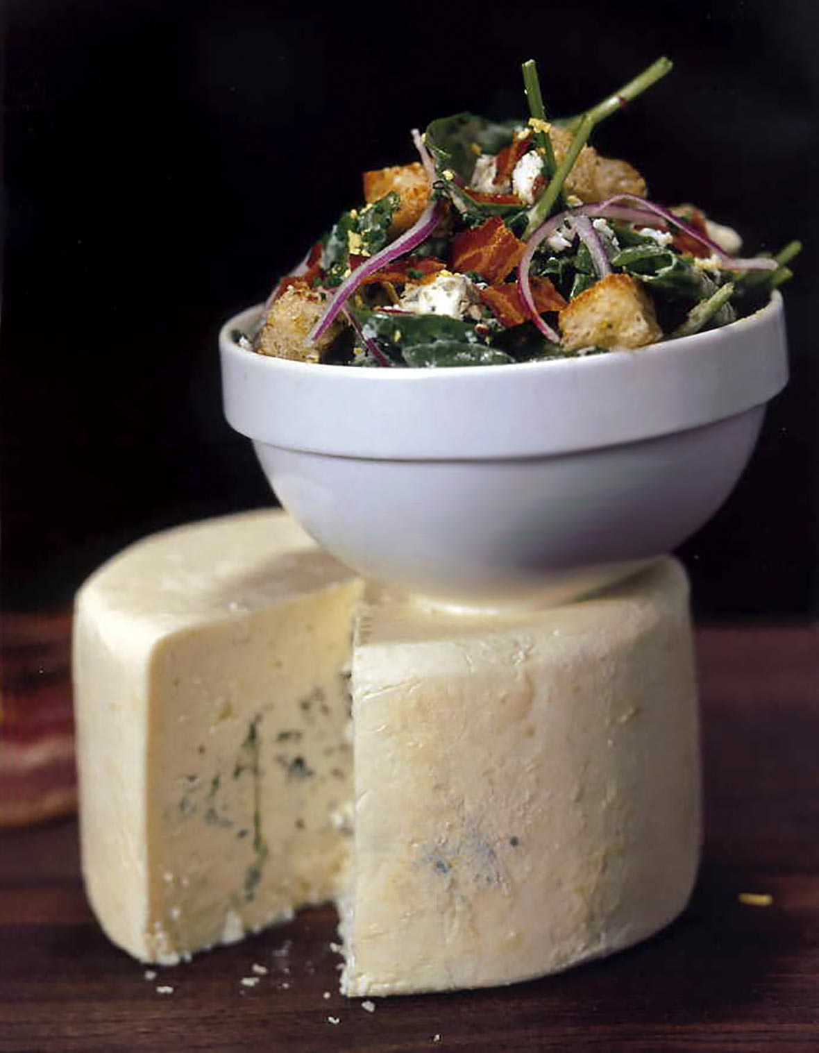 Spinach-Bacon Salad with Caesar Dressing