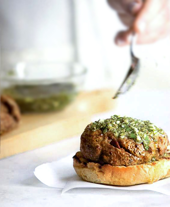 Olive-Lamb Burger