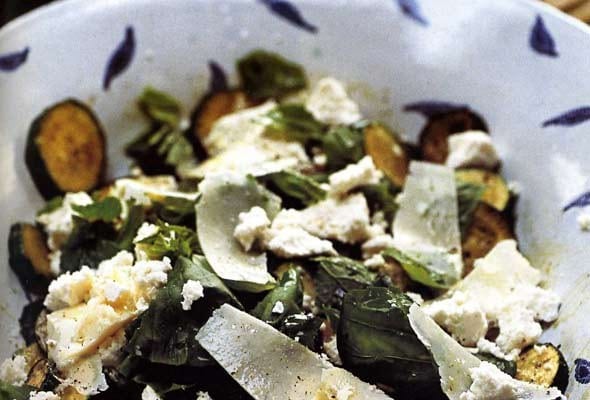 Zucchini with Ricotta, Mint, and Basil