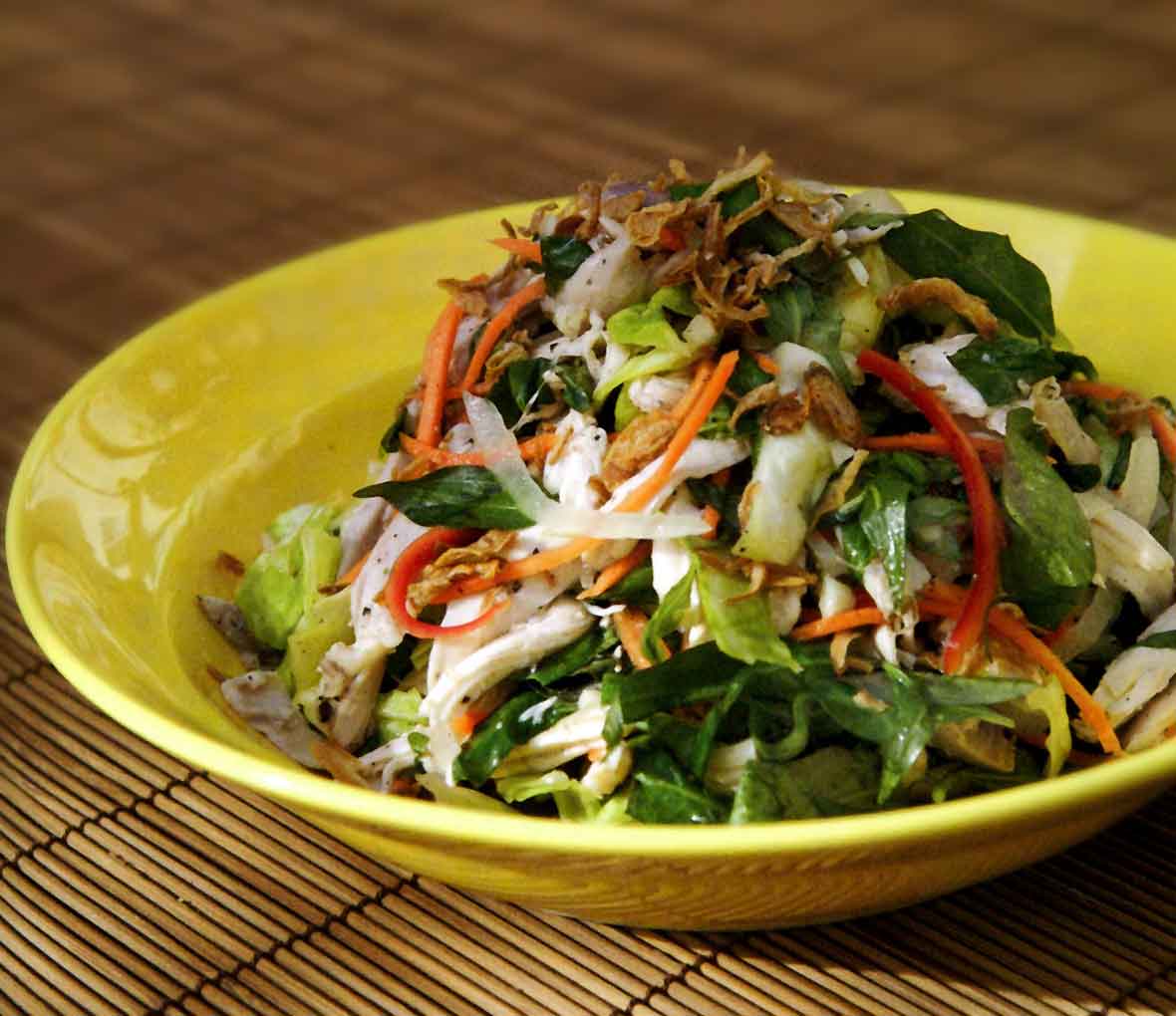 Poached Chicken and Cabbage Salad