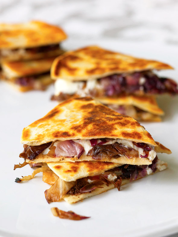Goat Cheese-Radicchio Quesadillas