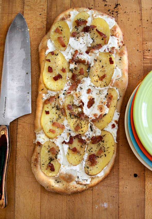 Potato Bacon Pizza