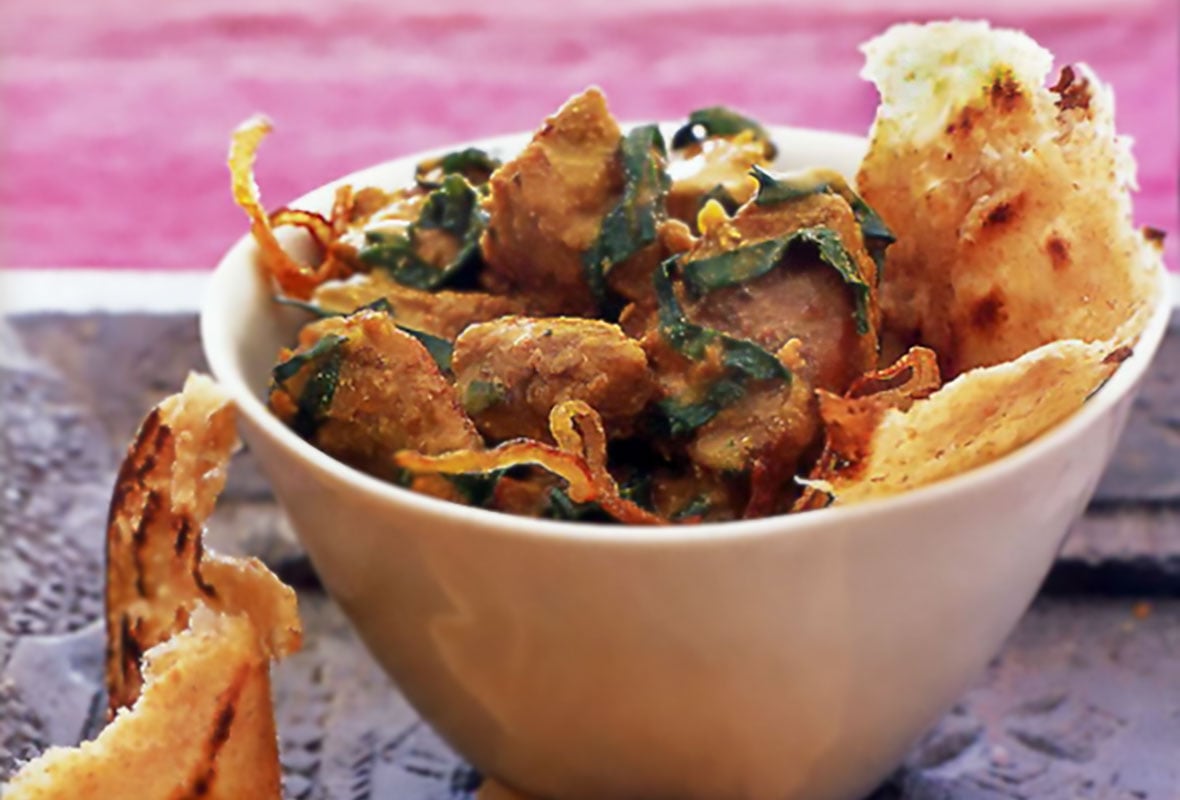 Moghlai Lamb With Spinach