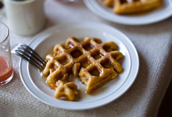 Maple Oat Waffles