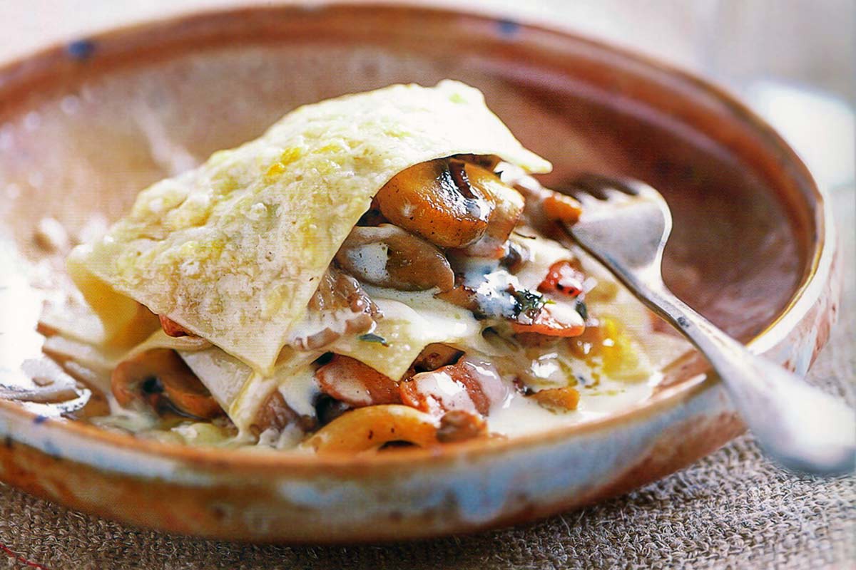 Open Lasagna of Mushrooms, Pine Nuts, and Thyme Recipe Leite's Culinaria