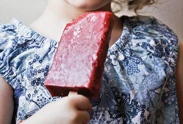 Strawberry ice Pops