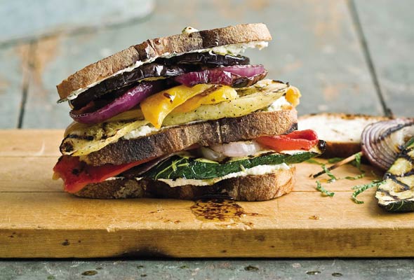 Grilled Vegetable, Goat Cheese Sandwiches Recipe  Leites Culinaria