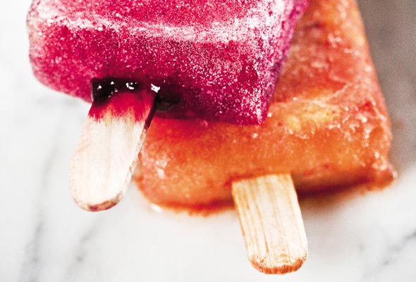 Hibiscus Ice Pops and Spicy Mango Pops