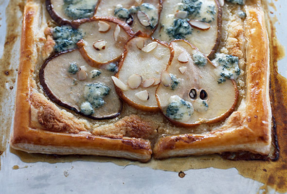 Warm Pear and Blue Cheese Tart