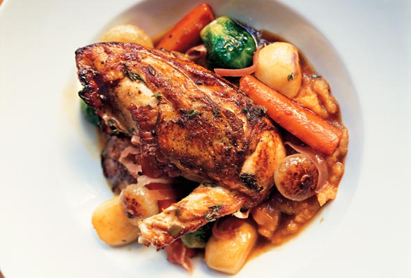 Chicken with Autumn Vegetables and Madeira