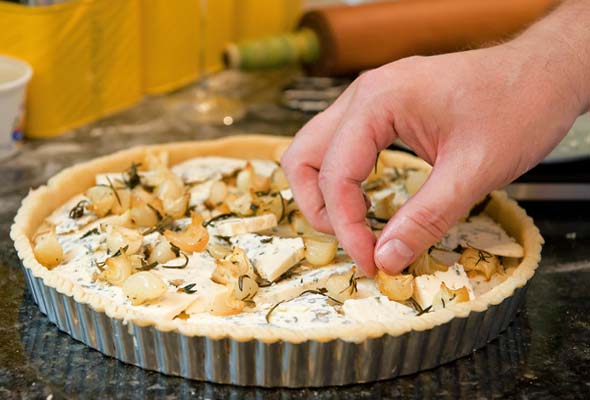 Cipollini and Blue Cheese Tart Recipe | Leite's Culinaria