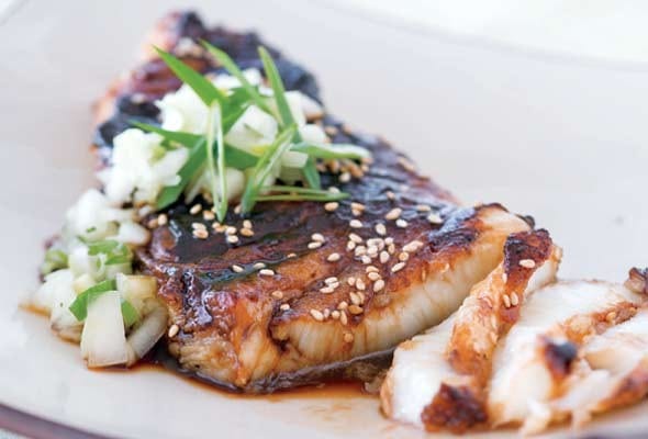 Sea Bass with Soy Glaze