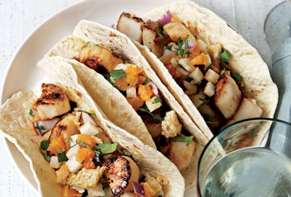 Tacos with Sea Scallops