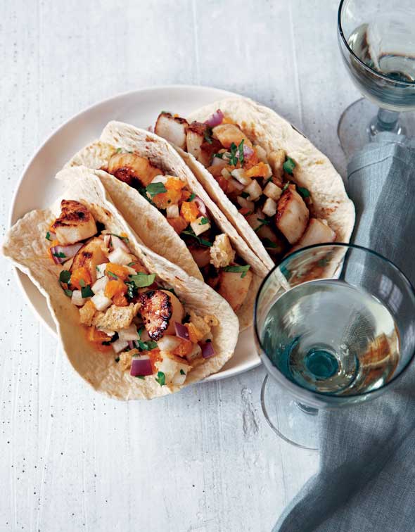 Tacos with Sea Scallops
