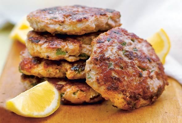 Turkey Burgers with Lemon and Mint