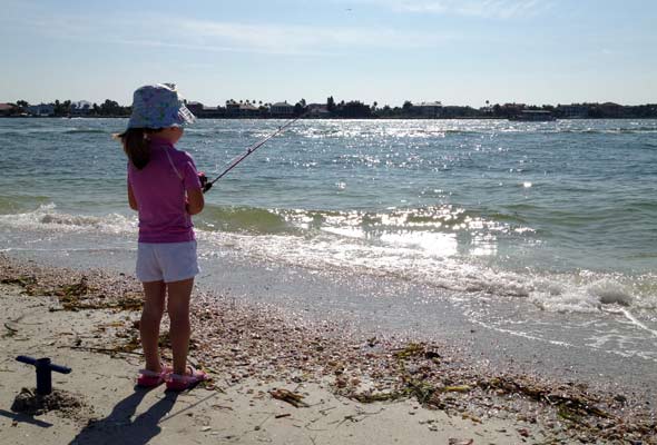 muddy girl fishing pole