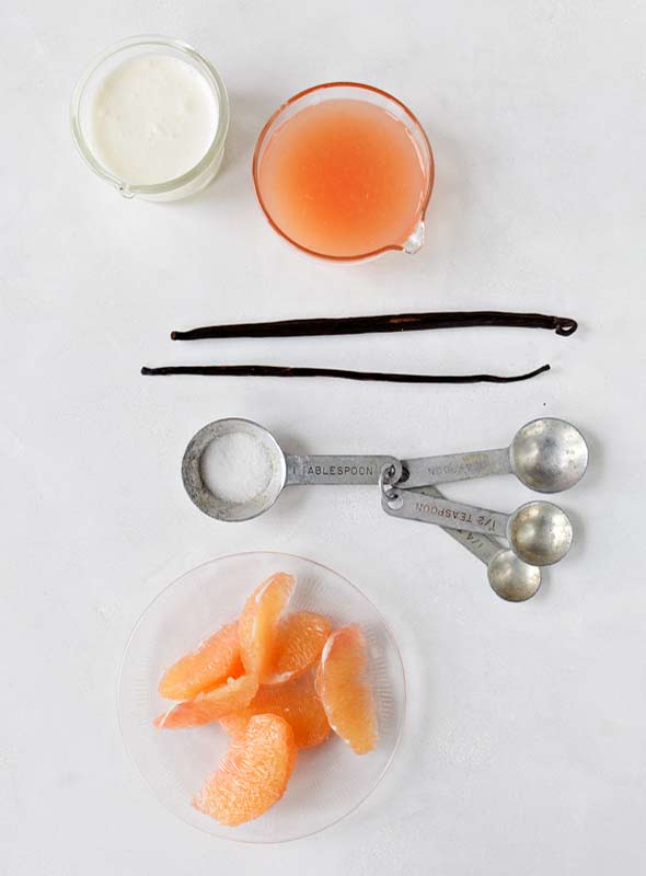 Grapefruit and Vanilla Panna Cotta