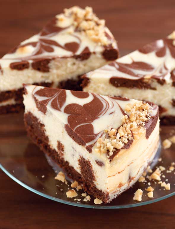 Junior’s brownie swirl cheesecake
