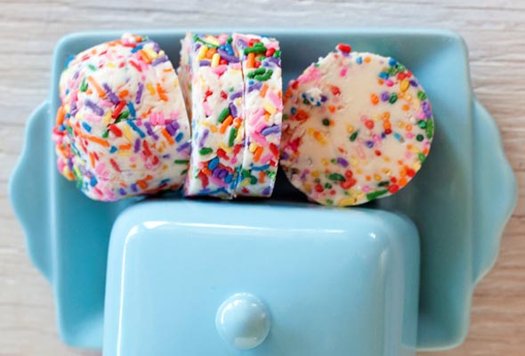 butter with colored sprinkles