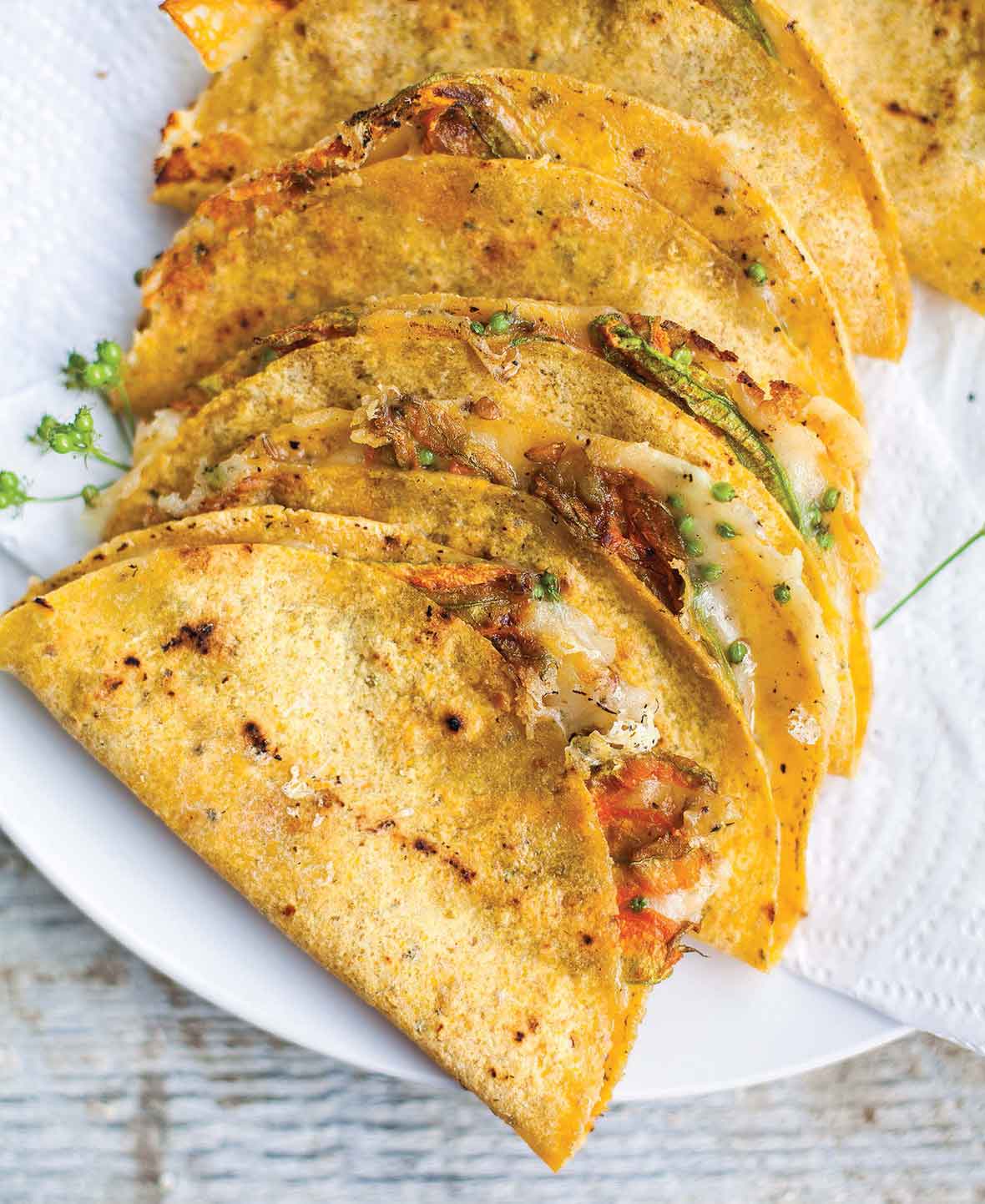 Squash Blossom Quesadillas