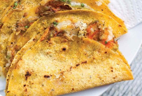 Squash Blossom Quesadillas