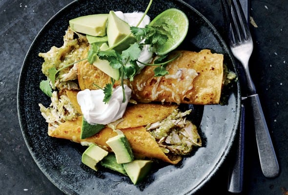 Green Chicken Enchiladas