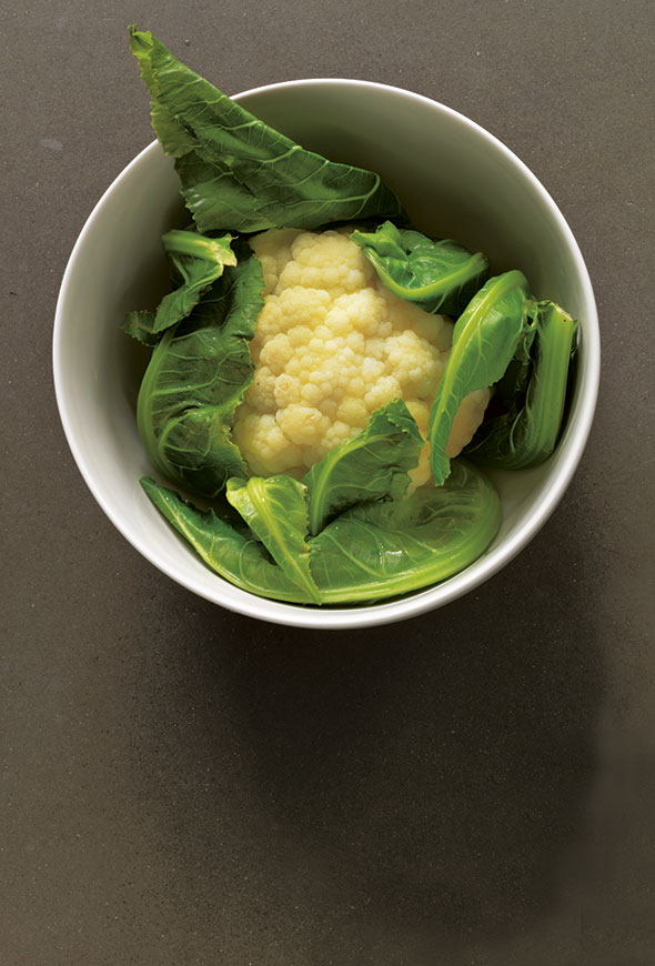 Steamed Whole Cauliflower