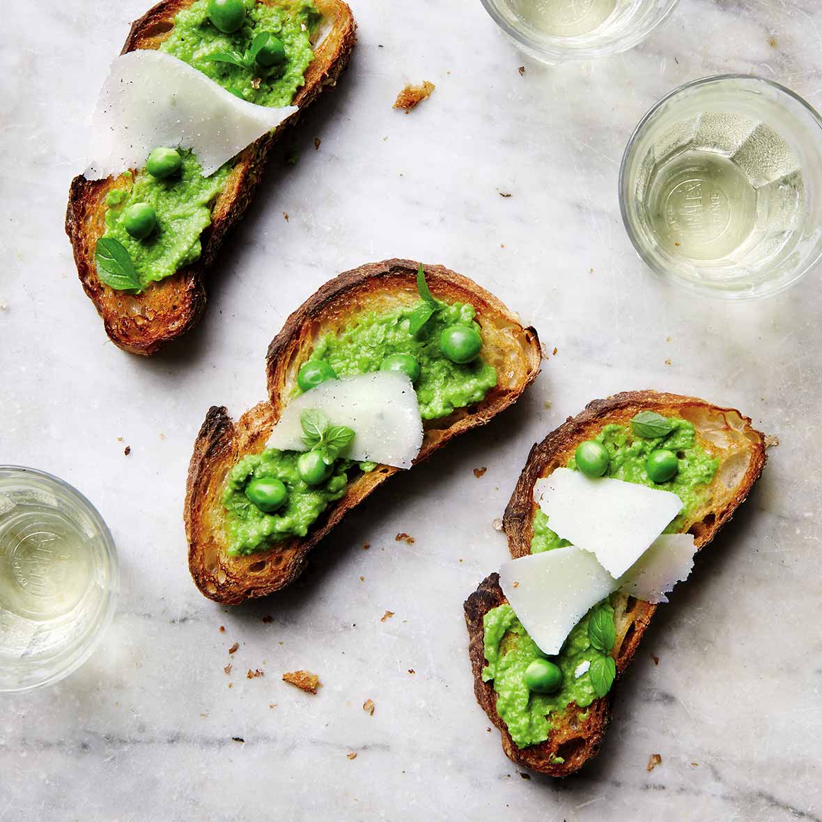 Sweet Pea Crostini
