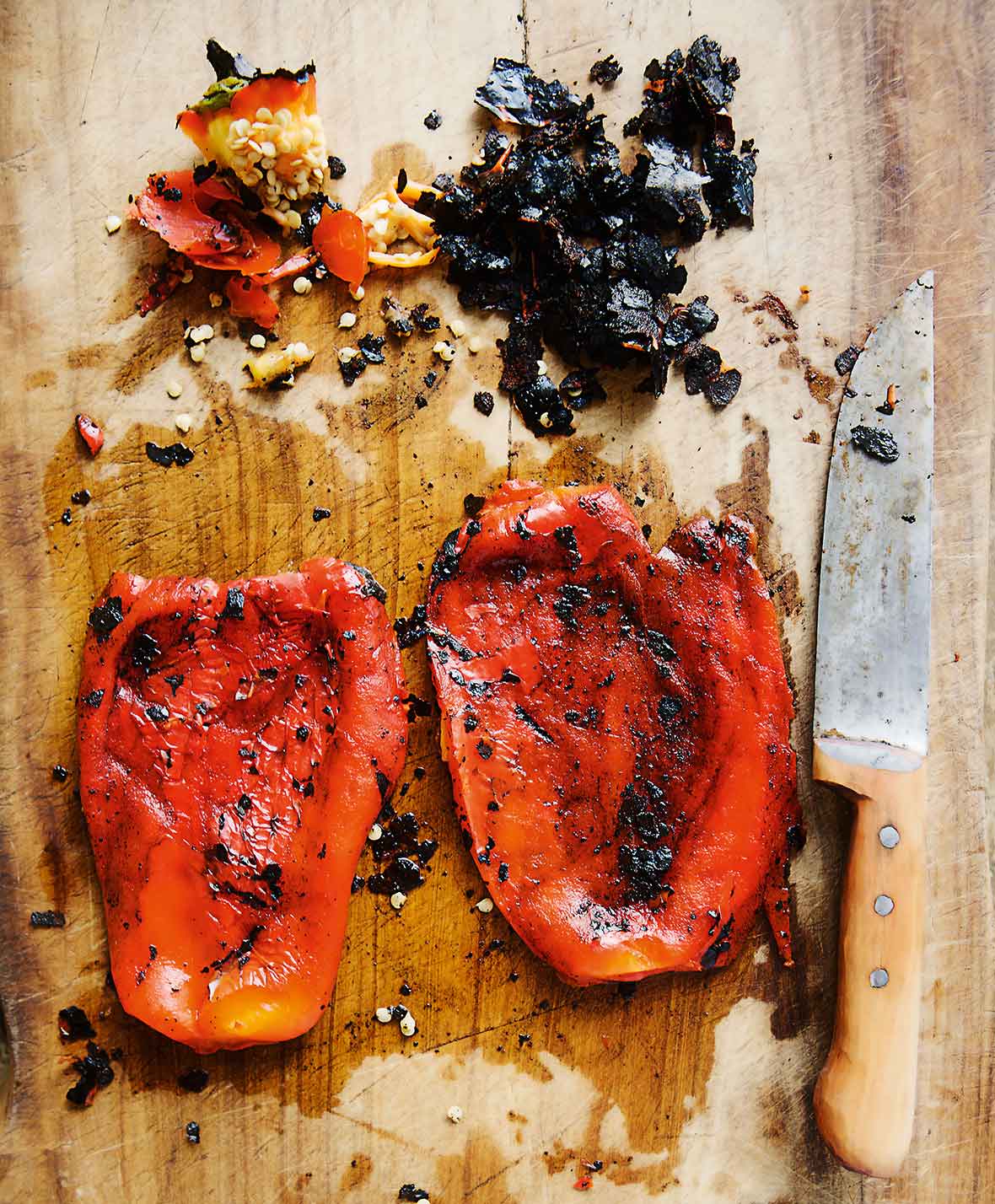 How to roast bell peppers