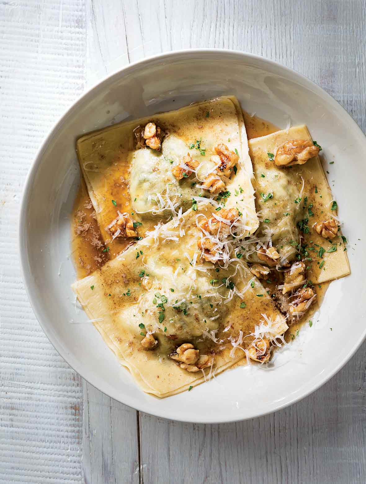 Ravioli with Bitter Greens Recipe