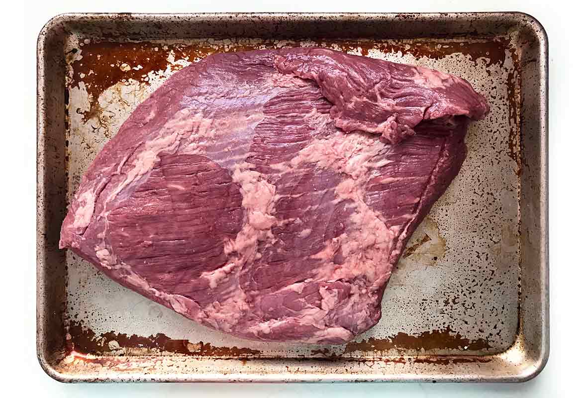 Brisket ready for corning