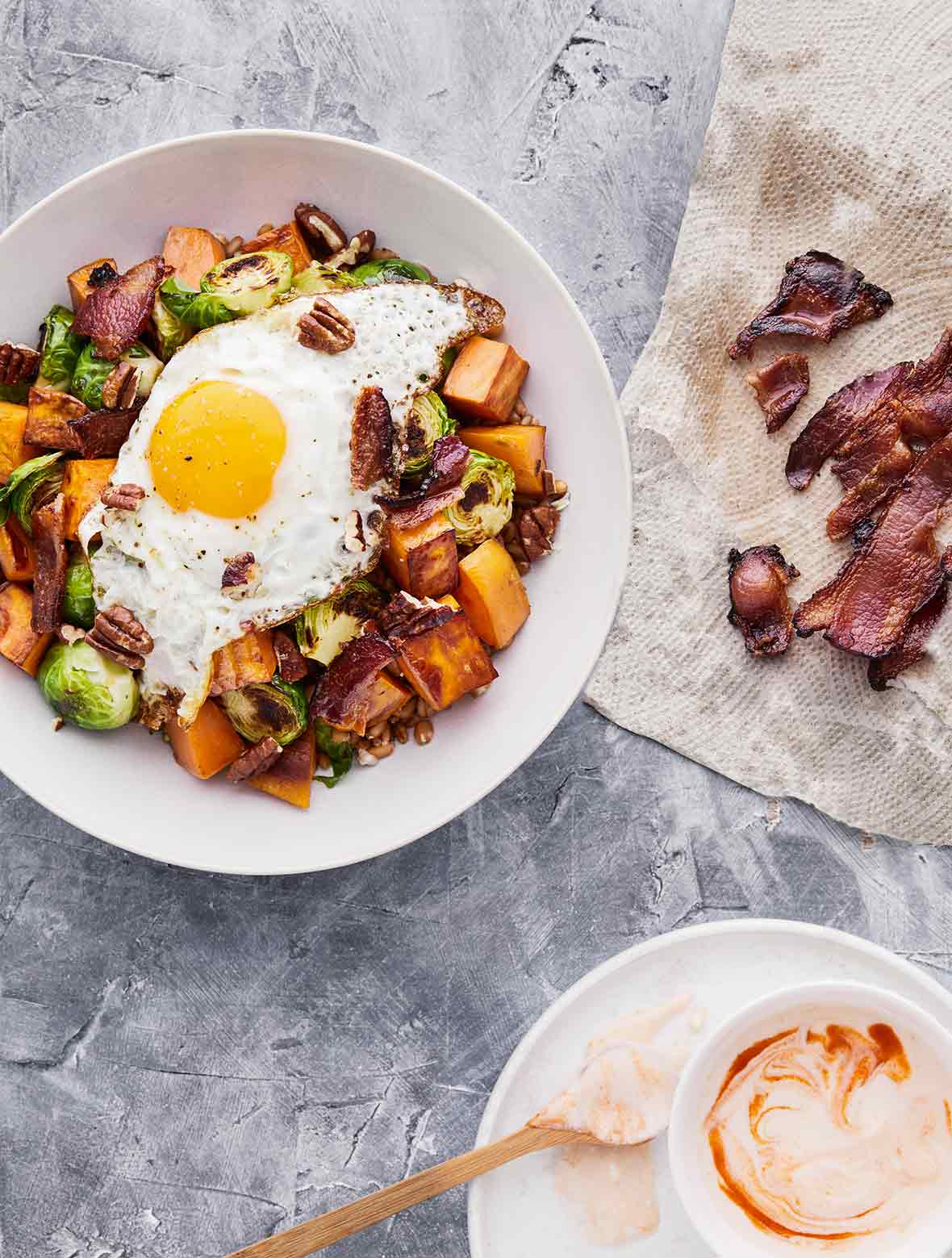 Roasted Sweet Potato and Brussels Sprouts Hash Recipe