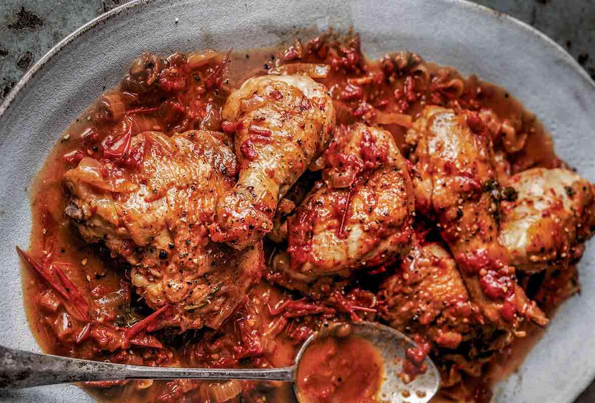 Italian Style Braised Chicken In Wine Recipe Leite S Culinaria