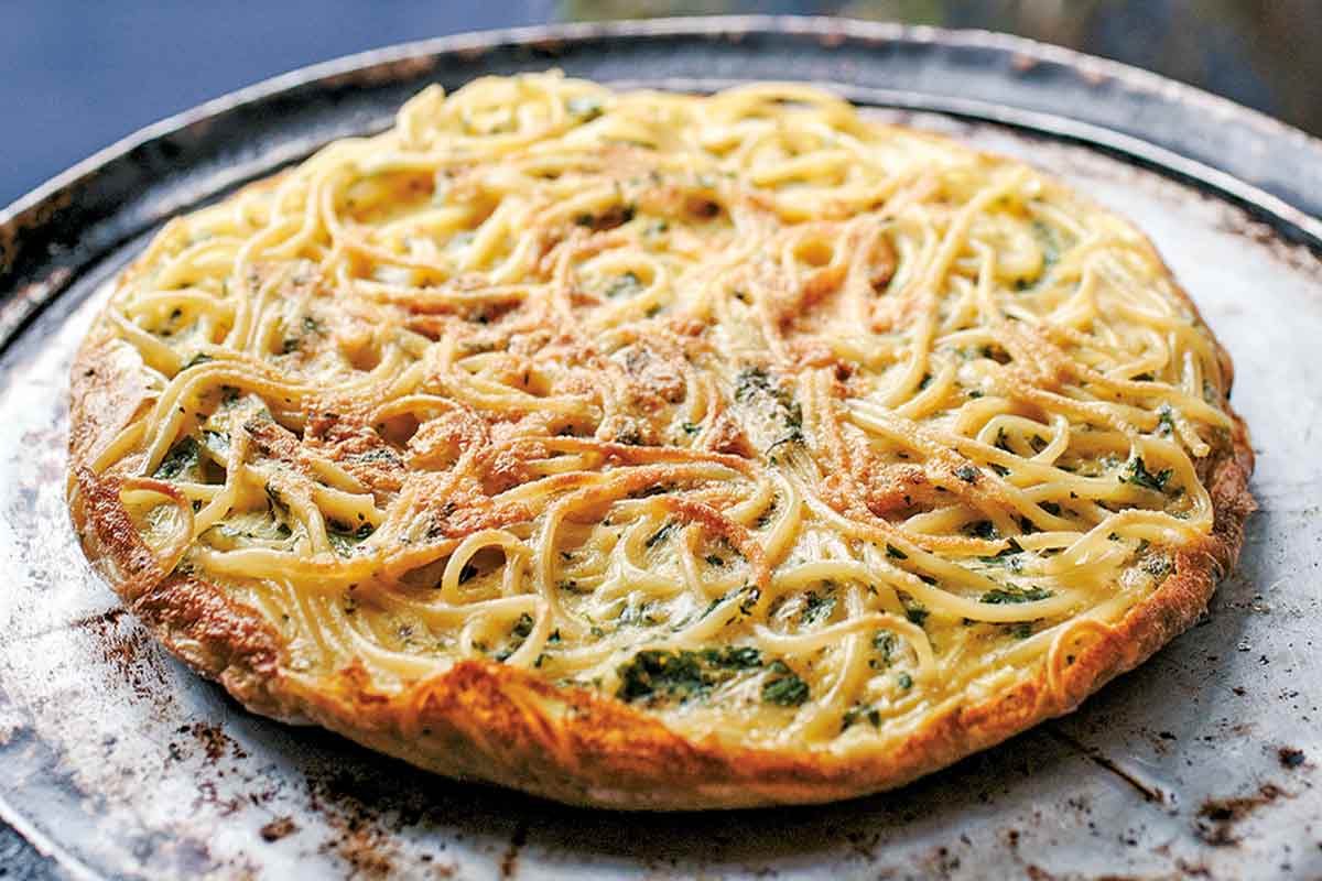 Leftover Pasta Frittata Recipe | Leite&amp;#39;s Culinaria