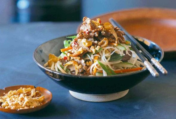 Vietnamese Beef and Rice Noodle Salad