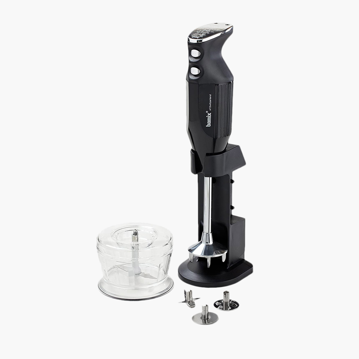 Bamix Deluxe Immersion Hand Blender with all its parts.