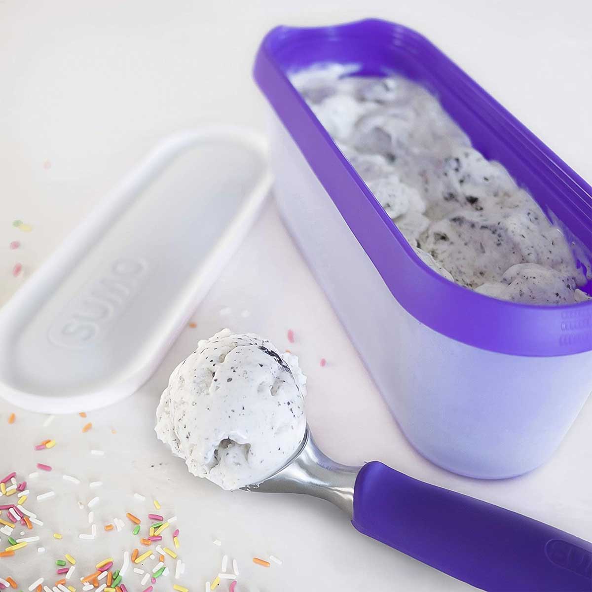 SUMO Ice Cream Container with a scoop of ice cream