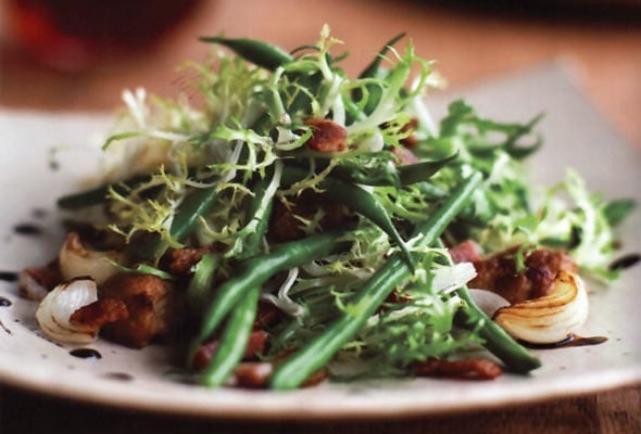 Haricots Verts with Frisee and Bacon