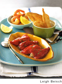 meat-stuffed peppers, rioja style