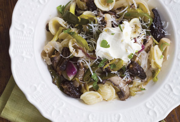 Orecchiette with Morel Mushrooms and Ramps