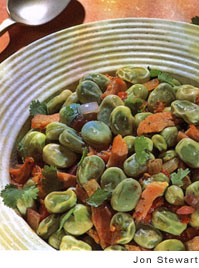 portuguese fava beans with cilantro