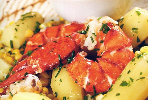 Steamed Lobster with Lobster Bisque